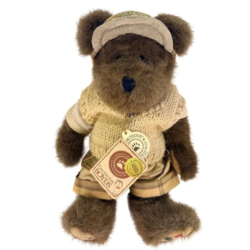 Boyds Bear Woody Puttsalot Longaberger 1992 Limited Edition Golf Plush 10